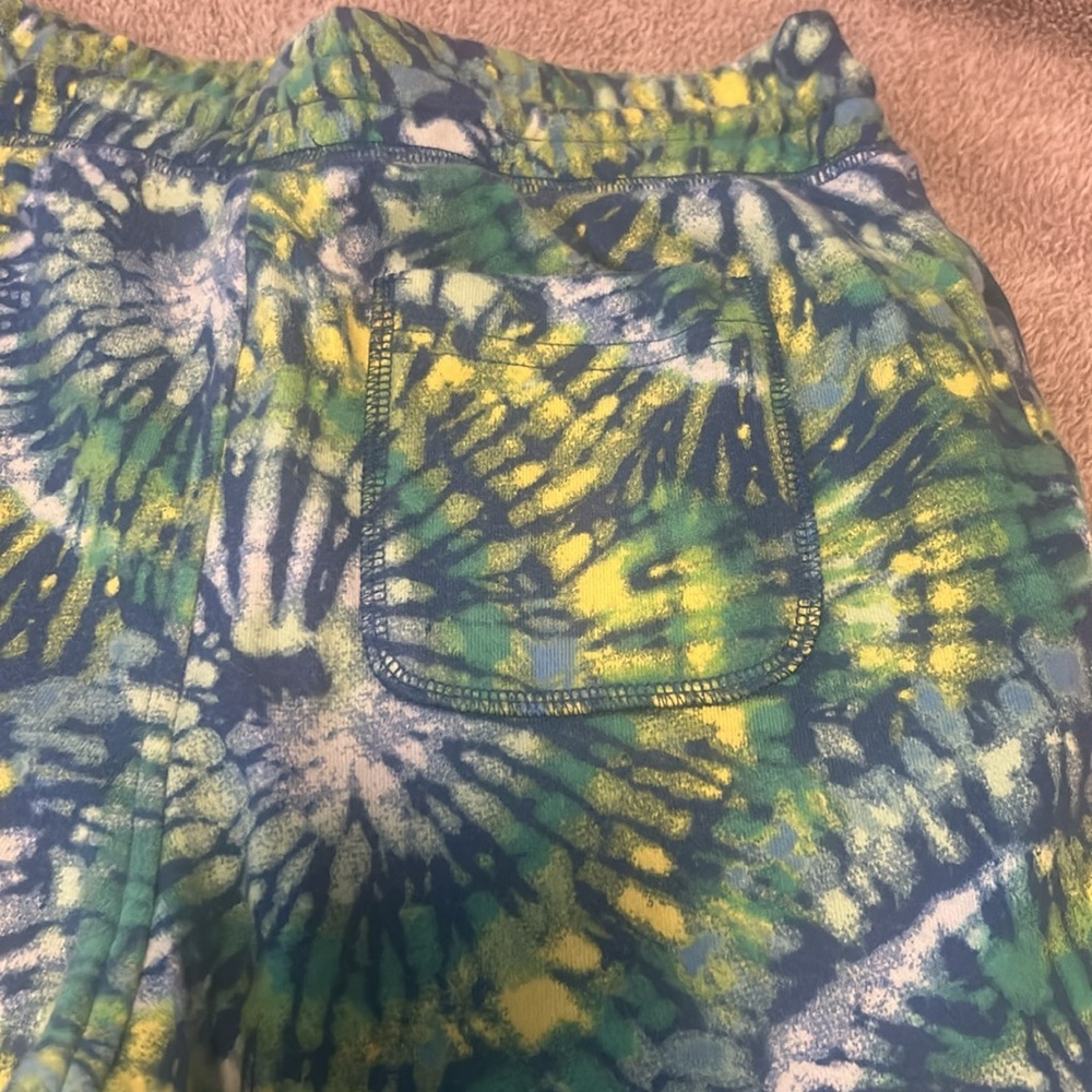 Lands End French Terry Tie Dye Shorts Size Large 10-12  Multicolor - Picture 5 of 7